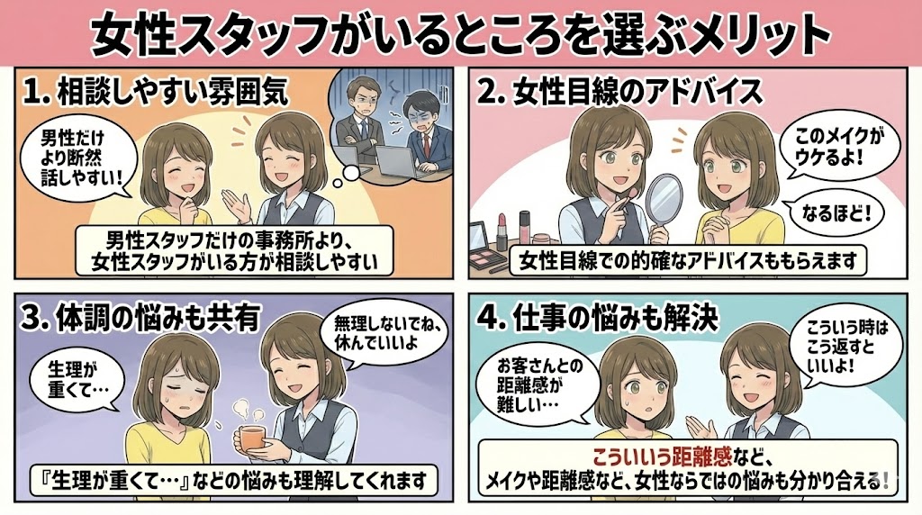 女性スタッフがいるチャットレディ事務所を選ぼう