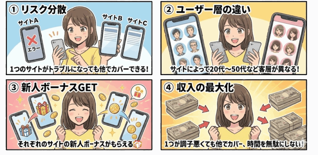 チャットレディ事務所の複数登録がなぜおすすめなのか