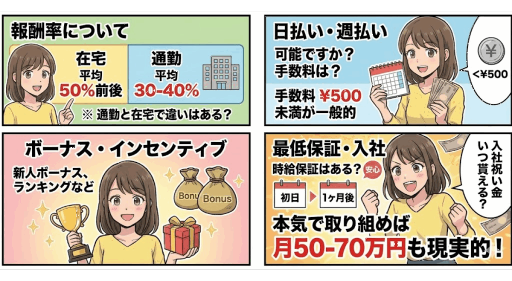 チャットレディ事務所の報酬システムを確認