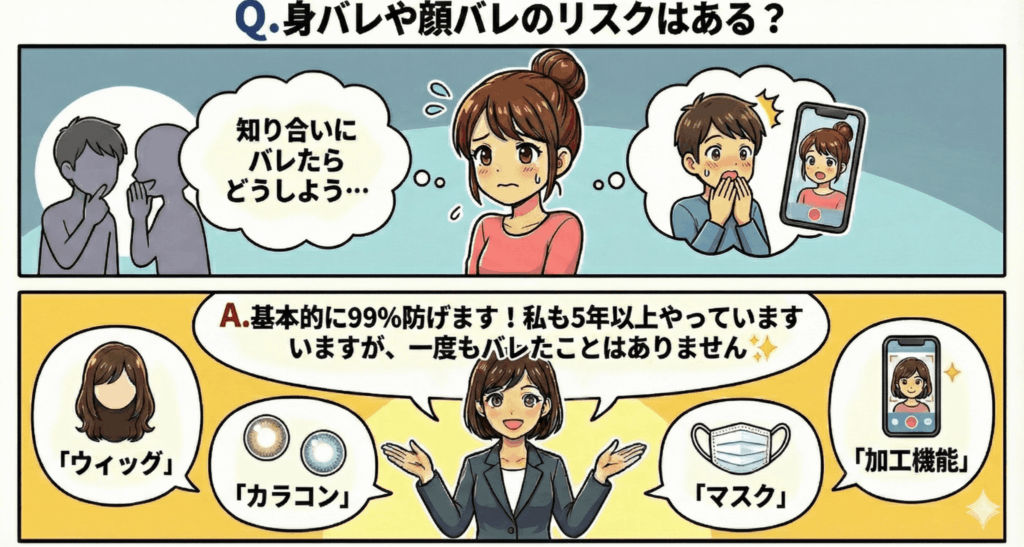 対策をしっかりすれば、99%防げます!私も5年以上やっていますが、一度もバレたことはありません✨
